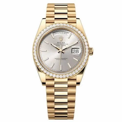 Rolex Day-Date 40 Yellow Gold - Diamond / Silver 228348RBR-0042 (M228348RBR-0042)